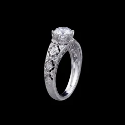 Buccellati ANTIOPE WHITE GOLD RING WITH DIAMOND ROUND STONE