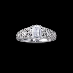Buccellati ANTIOPE WHITE GOLD RING WITH DIAMOND CENTRAL STONE