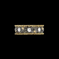 Buccellati BAND ETERNELLE IN WHITE AND YELLOW GOLD WITH DIAMONDS