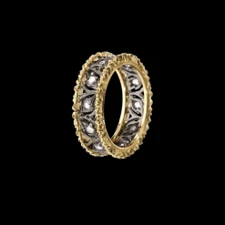 Buccellati BAND ETERNELLE IN WHITE AND YELLOW GOLD WITH DIAMONDS