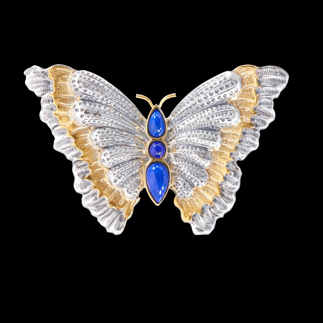 Buccellati BLOSSOMS COLOR BROOCH IN SILVER WITH LAPIS