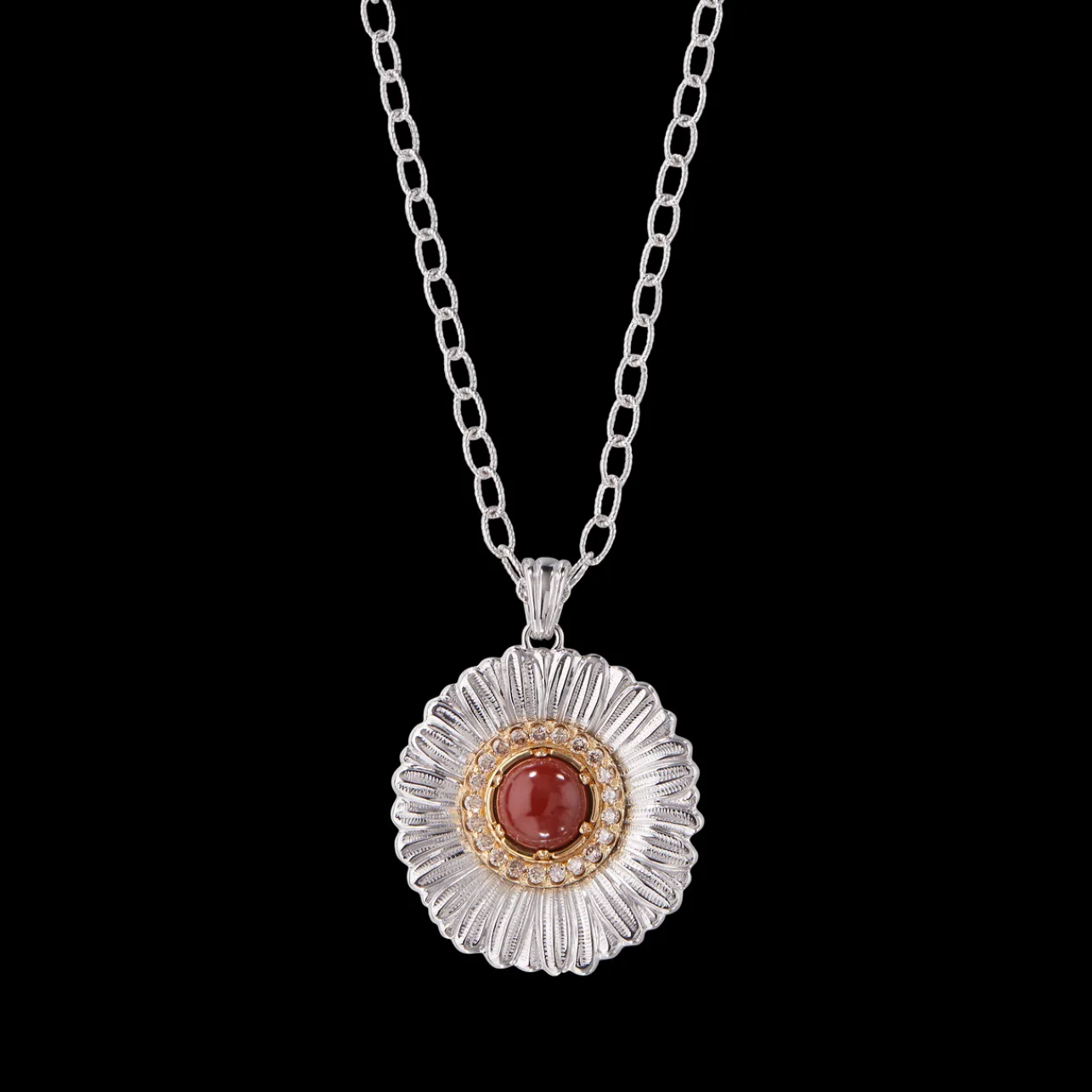 Buccellati BLOSSOMS COLOR GOLD-PLATED SILVER PENDANT EARRINGS