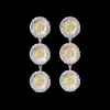 Buccellati BLOSSOMS DAISY SILVER AND VERMEIL PENDANT EARRINGS