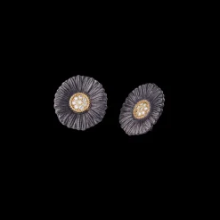 Buccellati BLOSSOMS DIAMONDS EARRINGS IN SILVER WITH FANCY DIAMONDS
