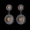 Buccellati BLOSSOMS DIAMONDS EARRINGS IN SILVER WITH FANCY DIAMONDS