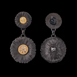 Buccellati BLOSSOMS DIAMONDS EARRINGS IN SILVER WITH FANCY DIAMONDS