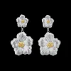 Buccellati BLOSSOMS GARDENIA SILVER AND VERMEIL PENDANT EARRINGS