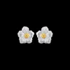 Buccellati BLOSSOMS GARDENIA SILVER AND VERMEIL BUTTON EARRINGS