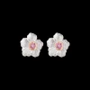 Buccellati BLOSSOMS GOLD-PLATED SILVER AND PINK SAPPHIRE BUTTON EARRINGS