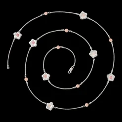 Buccellati BLOSSOMS SILVER AND PINK SAPPHIRE NECKLACE