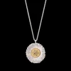 Buccellati BLOSSOMS SILVER AND VERMEIL PENDANT WITH FANCY DIAMONDS