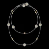 Buccellati BLOSSOMS SILVER AND VERMEIL NECKLACE WITH BROWN DIAMONDS