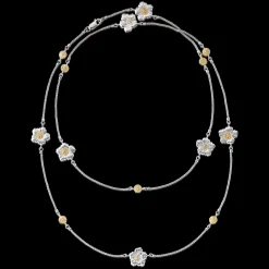 Buccellati BLOSSOMS SILVER AND VERMEIL NECKLACE WITH DIAMONDS