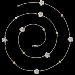 Buccellati BLOSSOMS SILVER AND VERMEIL NECKLACE WITH DIAMONDS