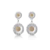 Buccellati BLOSSOMS SILVER AND VERMEIL PENDANT EARRINGS WITH FANCY DIAMONDS
