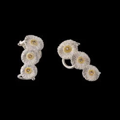 Buccellati BLOSSOMS SILVER AND VERMEIL EARRINGS WITH DIAMONDS