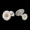 Buccellati BLOSSOMS SILVER CUFFLINKS WITH FANCY DIAMONDS