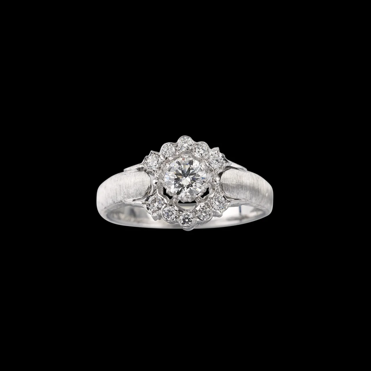 Buccellati BRADAMANTE WHITE GOLD RING WITH ROUND DIAMOND STONE