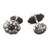 Buccellati CABOCHON SILVER CUFFLINKS WITH BLUE SAPPHIRES