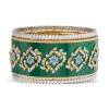 Buccellati CAPRI BANGLE BRACELET IN YELLOW AND WHITE GOLD WITH FANCY DIAMONDS