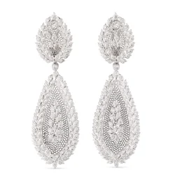 Buccellati COCKTAIL WHITE GOLD PENDANT EARRINGS WITH DIAMONDS