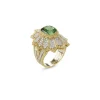 Buccellati COLOURED COCKTAIL WHITE AND YELLOW GOLD PAGODA RING