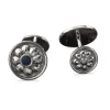 Buccellati DAISY SILVER CUFFLINKS WITH BLUE SAPPHIRES