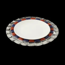 Buccellati DOGE SILVER PLATE WITH RED JASPER AND LAPIS