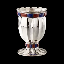 Buccellati DOGE SMALL VASE WITH RED JASPER AND LAPIS