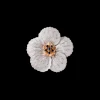 Buccellati FIORI BROOCH IN WHITE,PINK AND YELLOW GOLD WITH SAPPHIRES