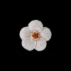 Buccellati FIORI BROOCH IN WHITE,PINK AND YELLOW GOLD WITH RUBIES