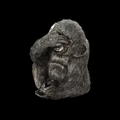 Buccellati FURRY SEE-NO-EVIL MONKEY IN SILVER