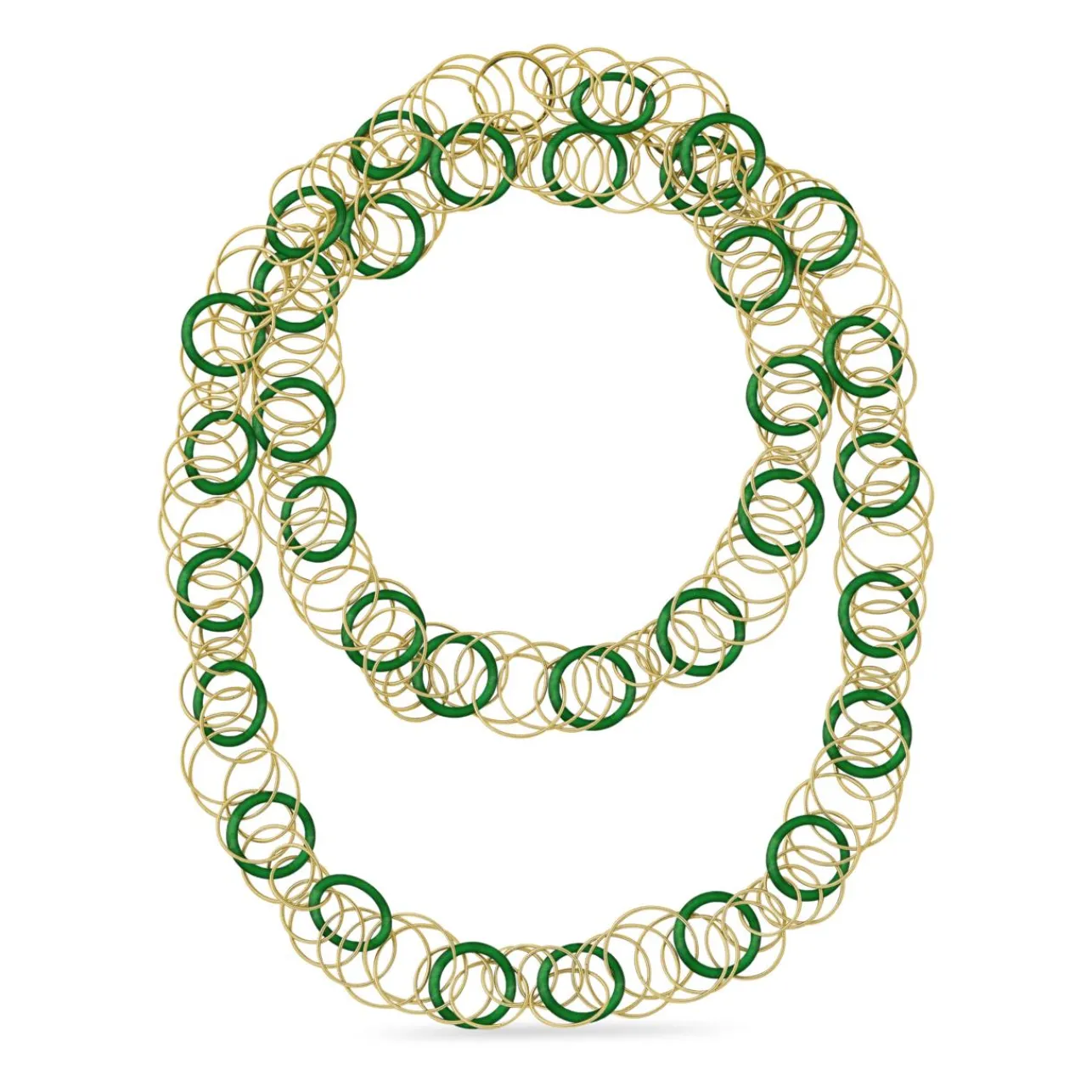 Buccellati HAWAII COLOR YELLOW GOLD NECKLACE WITH JADE