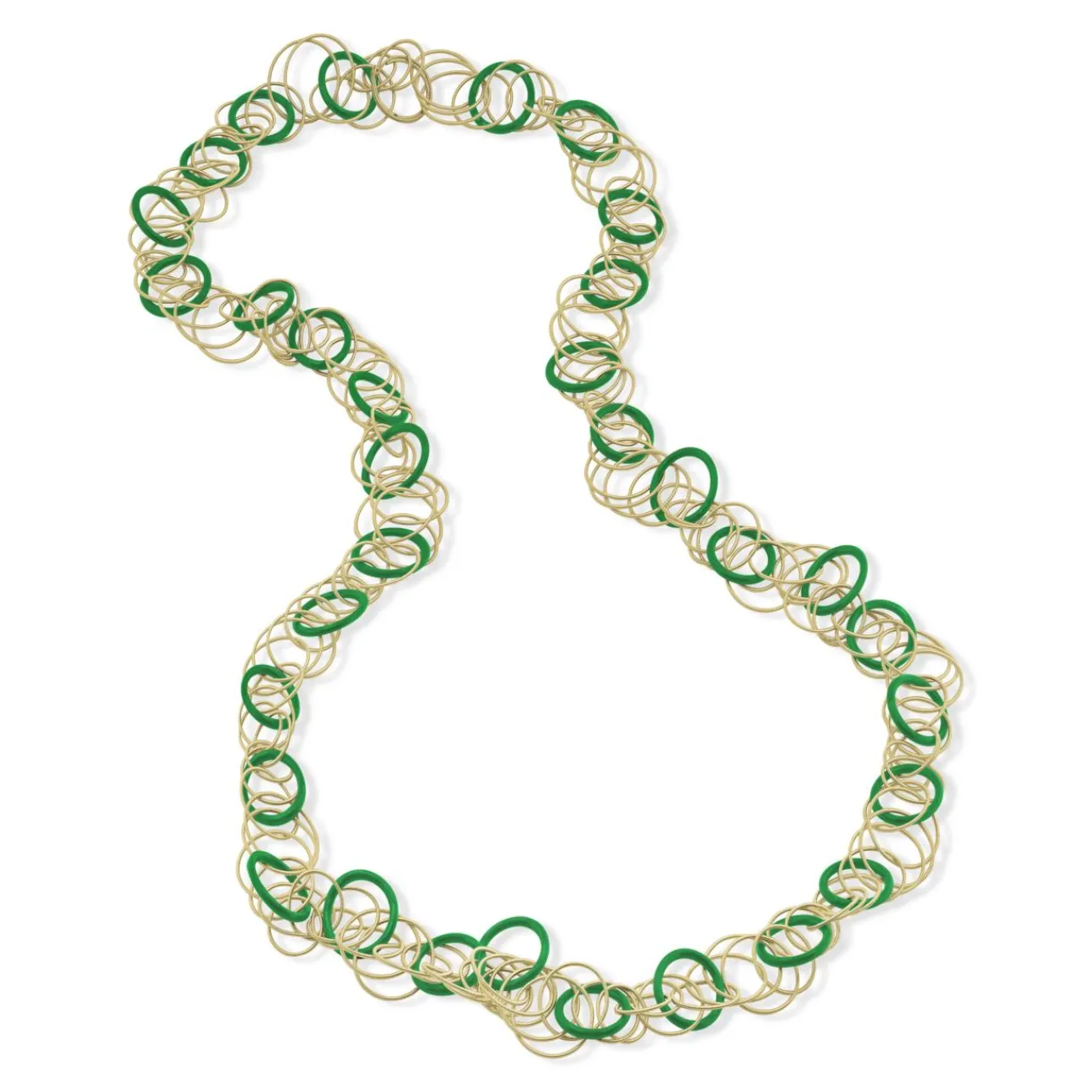 Buccellati HAWAII COLOR YELLOW GOLD NECKLACE WITH JADE