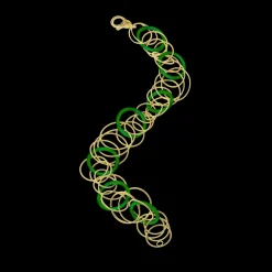 Buccellati HAWAII COLOR YELLOW GOLD BRACELET WITH JADE