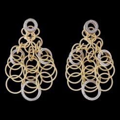 Buccellati HAWAII DIAMONDS EARRINGS IN YELLOW AND WHITE GOLD WITH DIAMONDS