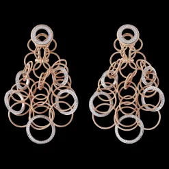 Buccellati HAWAII PINK AND WHITE GOLD EARRINGS WITH DIAMONDS