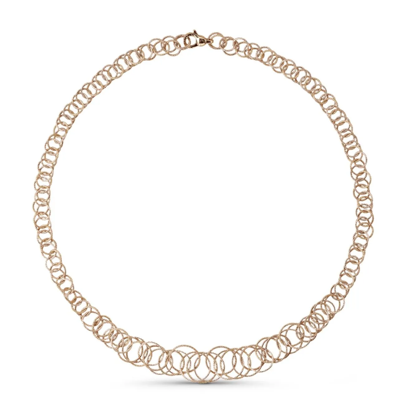 Buccellati HAWAII PINK GOLD NECKLACE WITH HAND-TWISTED CIRCLES