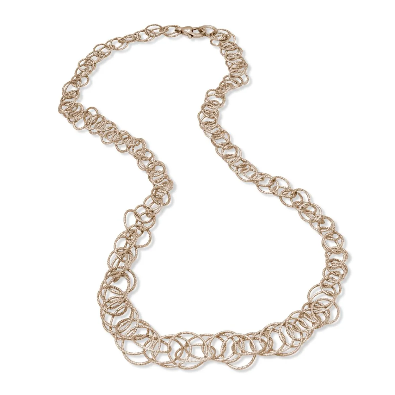 Buccellati HAWAII PINK GOLD NECKLACE WITH HAND-TWISTED CIRCLES