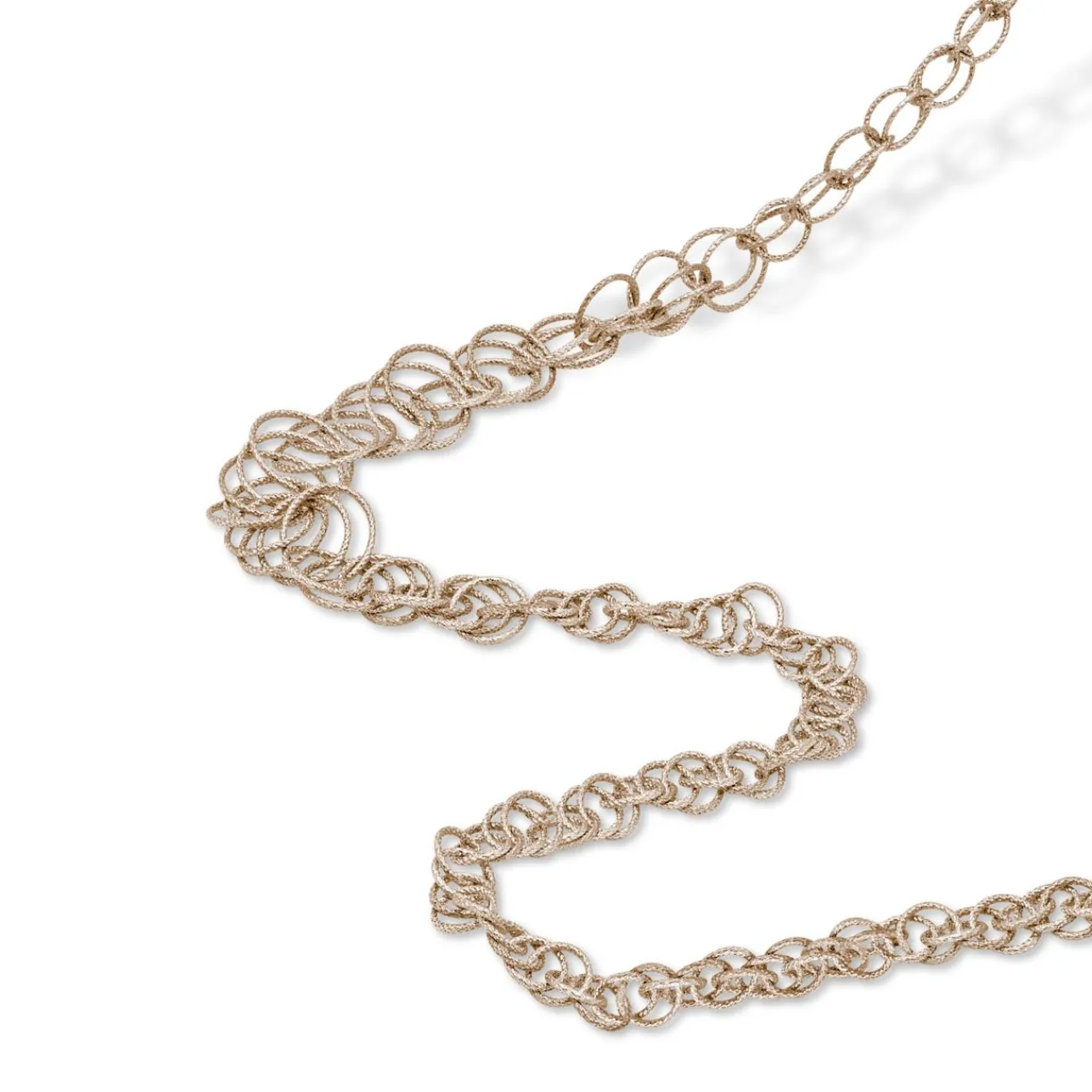 Buccellati HAWAII PINK GOLD NECKLACE WITH HAND-TWISTED CIRCLES