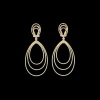 Buccellati HAWAII YELLOW AND WHITE GOLD HAND-TWISTED EARRINGS WITH DIAMONDS