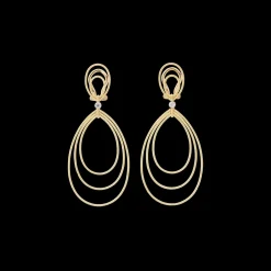 Buccellati HAWAII YELLOW AND WHITE GOLD HAND-TWISTED EARRINGS WITH DIAMONDS
