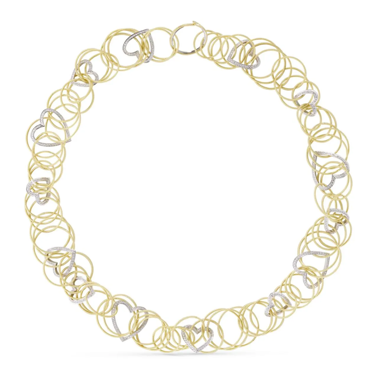 Buccellati HAWAII YELLOW AND WHITE GOLD NECKLACE WITH DIAMONDS