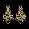 Buccellati HAWAII YELLOW AND WHITE GOLD EARRINGS WITH ROUND DIAMONDS