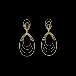 Buccellati HAWAII YELLOW AND WHITE GOLD PENDANT EARRINGS