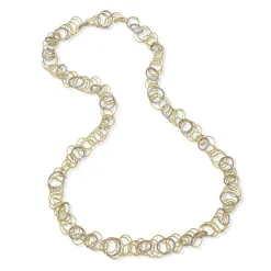 Buccellati HAWAII YELLOW AND WHITE GOLD SET NECKLACE WITH DIAMONDS