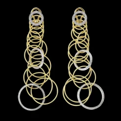 Buccellati HAWAII YELLOW AND WHITE GOLD EARRINGS WITH DIAMONDS AND CIRCLES