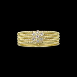 Buccellati HAWAII YELLOW GOLD RING WITH DIAMONDS