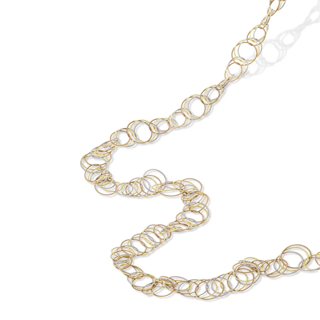 Buccellati HAWAII YELLOW WHITE AND PINK GOLD NECKLACE