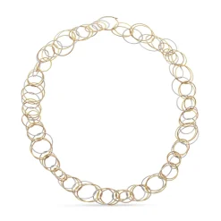 Buccellati HAWAII YELLOW WHITE AND PINK GOLD NECKLACE WITH HAND-TWISTED THREADS